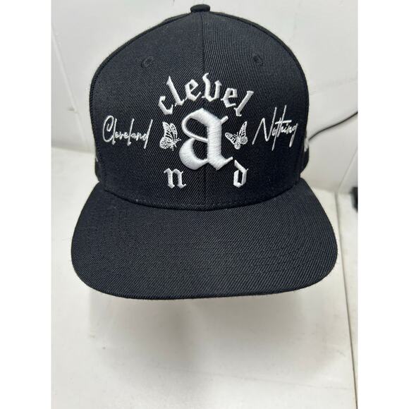 Brand About Nothing Baseball Cap Hat Cleveland Black and White. NWOT - Picture 1 of 6